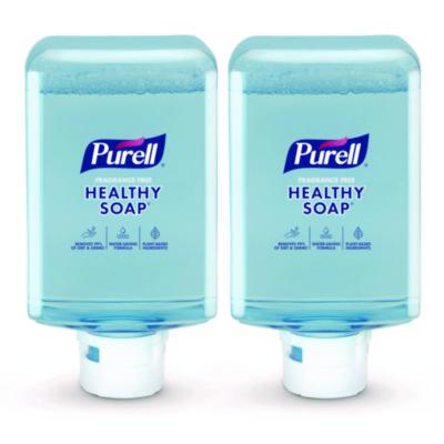 PURELL HEALTHY SOAP with CLEAN RELEASE Technology Refill, For ES10 Dispensers, Fragrance-Free, 1,200 mL, 2/Carton (838502CT)