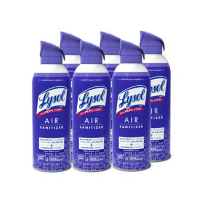 LYSOL Brand Air Sanitizer Spray, Light Breeze Scent, 10 oz Aerosol Can, 6/Carton (99394CT)