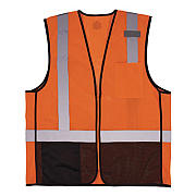ergodyne GloWear 8210Z Hi-Vis Class 2 Mesh Vest, Small to Medium, Orange (23023)