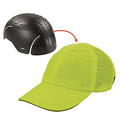ergodyne Skullerz 8947 Lightweight Baseball Hat and Bump Cap Insert, X-Large/2X-Large, Lime (23458)