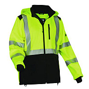 ergodyne GloWear 8353 Class 3 Hi-Vis Softshell Water-Resistant Jacket, 3X-Large, Lime (23527)
