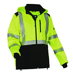 ergodyne GloWear 8353 Class 3 Hi-Vis Softshell Water-Resistant Jacket, 4X-Large, Lime (23528)