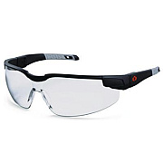ergodyne Skullerz DELLENGER Safety Glasses with Adjustable Temples, Matte Black Half Frame, Clear Single Lens (50060)