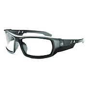 ergodyne Skullerz ODIN Anti-Scratch Enhanced Anti-Fog Safety Glasses, Matte Black Full Frame, Clear Dual Lens (50405)