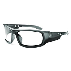 ergodyne Skullerz ODIN Anti-Scratch Enhanced Anti-Fog Safety Glasses, Matte Black Full Frame, Clear Dual Lens (50405)