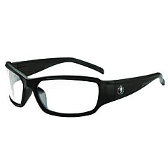 ergodyne Skullerz THOR Anti-Scratch Enhanced Anti-Fog Safety Glasses, Matte Black Full Frame, Clear Dual Lens (51005)