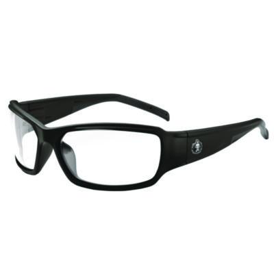 ergodyne Skullerz THOR Anti-Scratch Enhanced Anti-Fog Safety Glasses, Matte Black Full Frame, Clear Dual Lens (51005)
