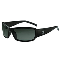 ergodyne Skullerz THOR Anti-Scratch Enhanced Anti-Fog Safety Glasses, Matte Black Full Frame, Smoke Dual Lens (51035)