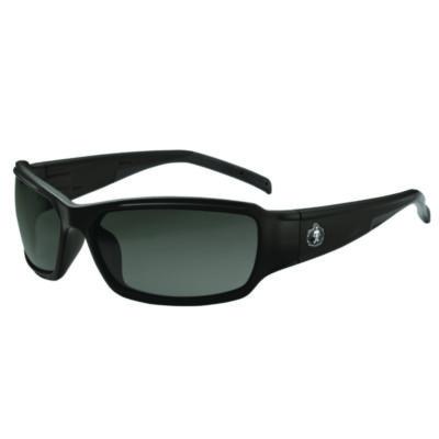 ergodyne Skullerz THOR Anti-Scratch Enhanced Anti-Fog Safety Glasses, Matte Black Full Frame, Smoke Dual Lens (51035)