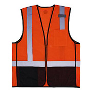 ergodyne GloWear 8210Z Hi-Vis Class 2 Mesh Vest, 4X-Large to 5X-Large, Orange (23029)