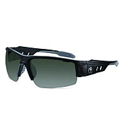 ergodyne Skullerz DAGR Anti-Scratch Enhanced Anti-Fog Safety Glasses, Matte Black Half Frame, Smoke Dual Lens (52035)
