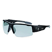 ergodyne Skullerz DAGR Anti-Scratch Enhanced Anti-Fog Safety Glasses, Matte Black Half Frame, Clear Dual I/O Lens (52085)