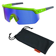 ergodyne Skullerz AEGIR Safety Glasses, Lime Half Frame, Mirrored Blue Single Lens (55017)