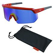 ergodyne Skullerz AEGIR Safety Glasses, Orange Half Frame, Mirrored Blue Single Lens (55021)