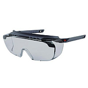 ergodyne Skullerz OSMIN Anti-Scratch Enhanced Anti-Fog Safety Glasses, Matte Black Half Frame OTG, Clear Single I/O Lens (55104)