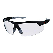 ergodyne Skullerz SKOLL Anti-Scratch Enhanced Anti-Fog Safety Glasses, Matte Black Half Frame, Clear Single Lens (59005)