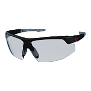 ergodyne Skullerz SKOLL Anti-Scratch Enhanced Anti-Fog Safety Glasses, Matte Black Half Frame, Clear Single I/O Lens (59085)