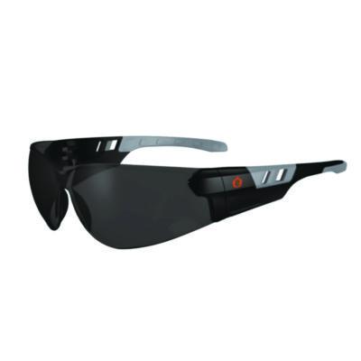 ergodyne Skullerz SAGA Anti-Scratch Enhanced Anti-Fog Safety Glasses, Frameless, Smoke Single Lens (59135)