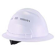 ergodyne Skullerz 8968 Class C Lightweight Full Brim Hard Hat, Adjustable Venting, 6-Point Rachet Suspension, White (60227)