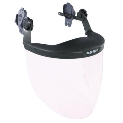ergodyne Skullerz 8994 Anti-Scratch/Anti-Fog Hard Hat Face Shield, Cap-Style/Safety Helmet Adapter, Clear Lens (60243)