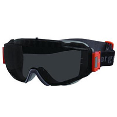 ergodyne Skullerz MODI OTG Anti-Scratch and Enhanced Anti-Fog Safety Goggles with Elastic Strap, Smoke Lens (60301)