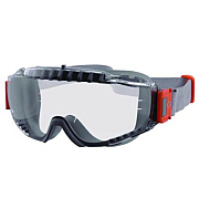 ergodyne Skullerz MODI OTG Anti-Scratch and Enhanced Anti-Fog Safety Goggles with Neoprene Strap, Clear Lens (60302)
