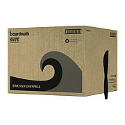 Boardwalk Heavyweight Polypropylene Cutlery, Knife, Plastic, Black, 1,000/Carton (KNIFEHWPPBLA)