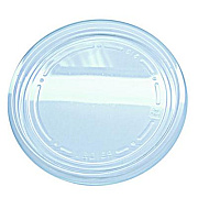 Fabri-Kal Recycleware Round Deli Container Lids, Flat Plug Fit, Clear, Plastic, 500/Carton (LRD)