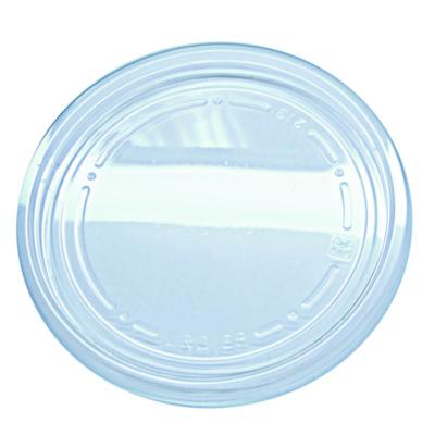 Fabri-Kal Recycleware Round Deli Container Lids, Flat Plug Fit, Clear, Plastic, 500/Carton (LRD)