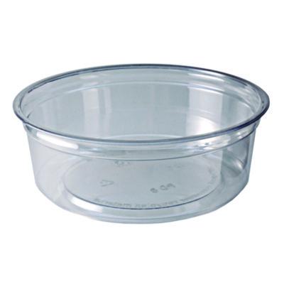 Fabri-Kal Recycleware Round Deli Container, 8 oz, 4.6" Diameter x 1.7" h, Clear, Plastic, 500/Carton (RD8)