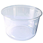 Fabri-Kal Recycleware Round Deli Container, 16 oz, 4.6" Diameter x 3" h, Clear, Plastic, 500/Carton (RD16)