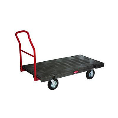 Rubbermaid Commercial Heavy-Duty Platform Truck Cart, 1,200 lb Capacity, 24 x 48 Platform, Black (443610BLA)