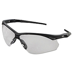 KleenGuard Nemesis Readers Safety Glasses, 2.0+ Diopter, Black Half Frame, Clear Dual Lens (28624)