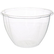 Eco-Products Salad Bowls, 48 oz, 6.69" Diameter x 4.38" h, Clear, Plastic, 300/Carton (EPSB48BASE)