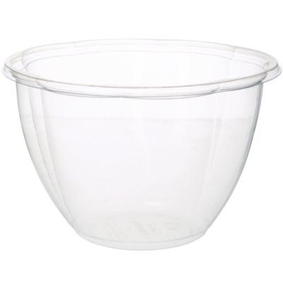 Eco-Products Salad Bowls, 48 oz, 6.69" Diameter x 4.38" h, Clear, Plastic, 300/Carton (EPSB48BASE)