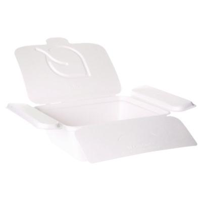 Eco-Products Vanguard Folia Renewable and Compostable Take-Out Container, 3 Compartments, 35 oz, 5.8 x 6.9 x 2.5, White, Sugarcane, 300/CT (EPFSC35NFA)