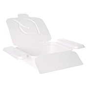 Eco-Products Vanguard Folia Renewable and Compostable Take-Out Container, 3 Compartments, 22 oz, 5.39 x 5.94 x 2, White, Sugarcane, 300/CT (EPFSC22NFA)