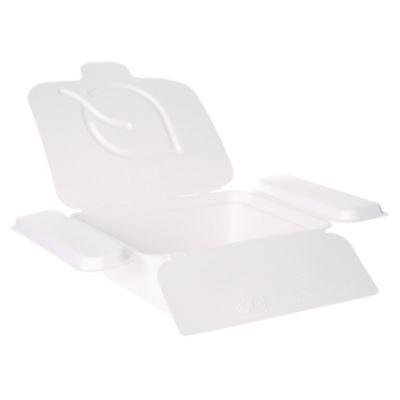 Eco-Products Vanguard Folia Renewable and Compostable Take-Out Container, 3 Compartments, 22 oz, 5.39 x 5.94 x 2, White, Sugarcane, 300/CT (EPFSC22NFA)