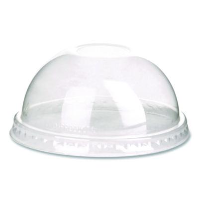 Eco-Products GreenStripe Cold Cup Dome Lids, With Hole, Fits 9 oz to 24 oz Cold Cups, Plastic, Clear, 100/Pack, 10 Packs/Carton (EPDLCC)