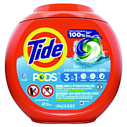 Tide PODS Laundry Detergent, HE Compatible, Clean Breeze, 36 oz Tub, 42 Pacs/Tub (00998EA)