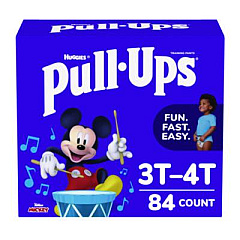 Huggies Pull-Ups Learning Designs Potty Training Pants for Boys, Size 5, 3T-4T, 32 lbs to 40 lbs, 84/Carton (45271)
