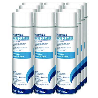 Boardwalk Heavy-Duty Glass Cleaner, Sweet Scent, 19 oz Aerosol Spray, 12/Carton (341ACT)
