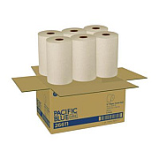 Georgia Pacific Professional Pacific Blue Ultra Paper Towels, 1-Ply, 9" x 6,000 ft, Brown, 6/Carton (26611)