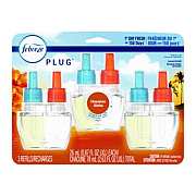 Febreze PLUG Air Freshener Refills, Hawaiian Aloha, 0.87 oz, 3/Pack (54345)