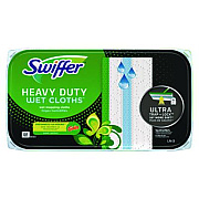 Swiffer Heavy-Duty Wet Refill Cloths, 8 x 10, Gain Original Scent, White, 10 Cloths/Tub (76471)