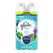 Glade Air Freshener, Aqua Waves Scent, 8.3 oz Aerosol Spray, 2/Pack (357471)