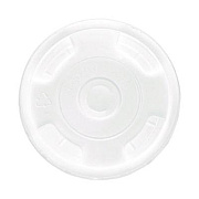 Eco-Products BlueStripe Recycled Content Cold Cup Flat Lids, Fits 9 oz to 24 oz Cold Cups, Plastic, Clear, 100/Pack, 10 Packs/Carton (EPCRFL)