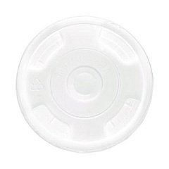 Eco-Products BlueStripe Recycled Content Cold Cup Flat Lids, Fits 9 oz to 24 oz Cold Cups, Plastic, Clear, 100/Pack, 10 Packs/Carton (EPCRFL)