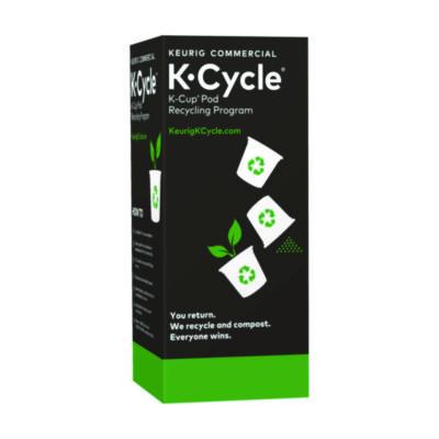 Keurig K-Cycle Cardboard Indoor Recycling Bin, Large, Cardboard, Black/Green/White, 5/Pack (5000350631)