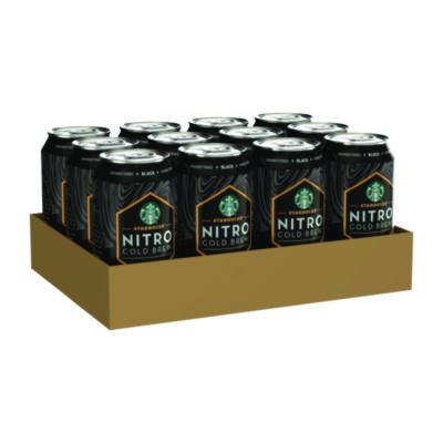 Starbucks Nitro Cold Brew Coffee, Black Unsweetened, 9.6 oz Can, 12/Carton (PEP19286)
